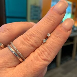 Dainty 0.2 cctw Moissanite Stud Earrings Set In 925 Sterling Silver